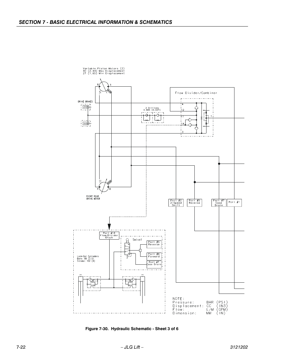 Hydraulic schematic - sheet 3 of 6 -22 | JLG 660SJ Service Manual User Manual | Page 328 / 334