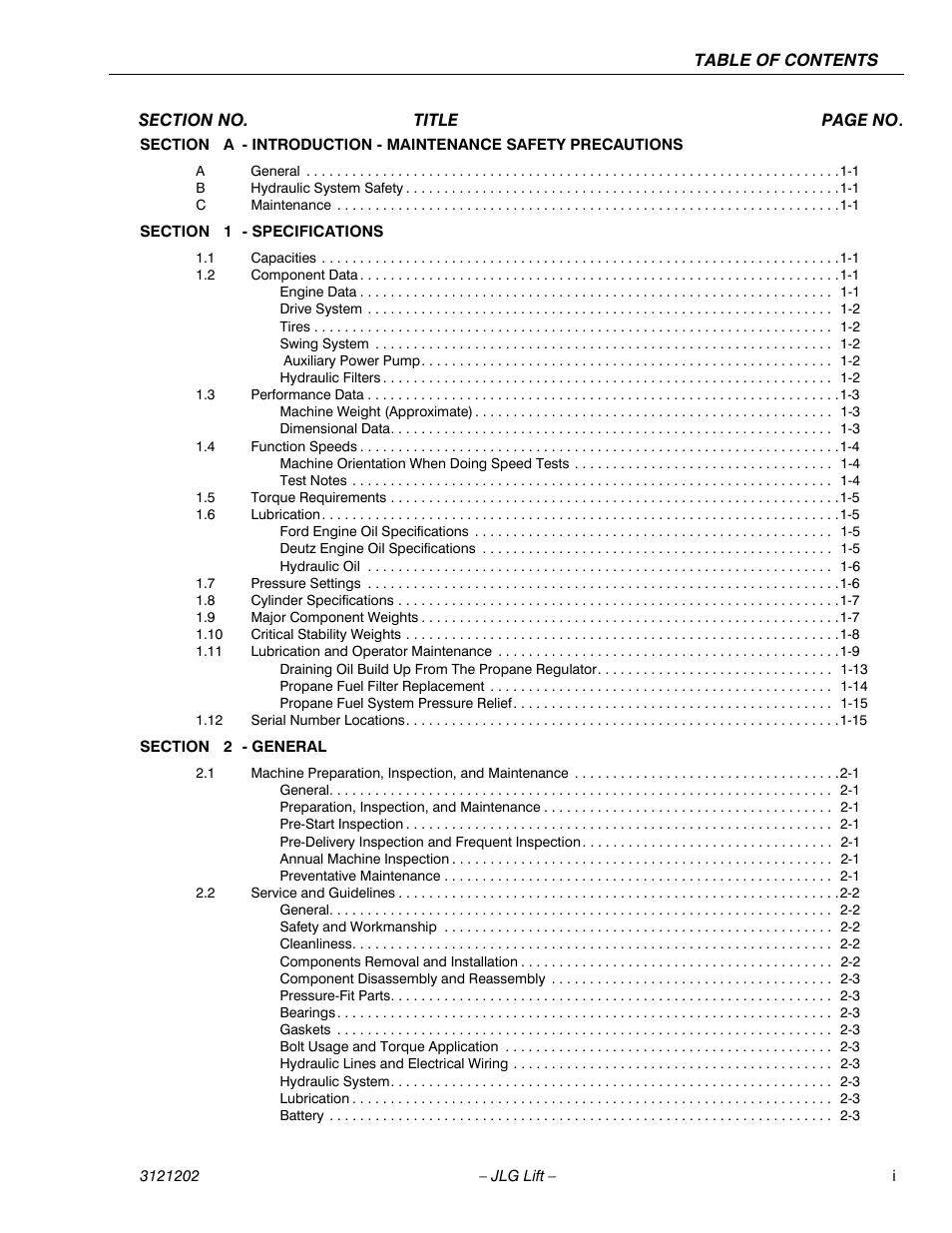 JLG 660SJ Service Manual User Manual | Page 5 / 334