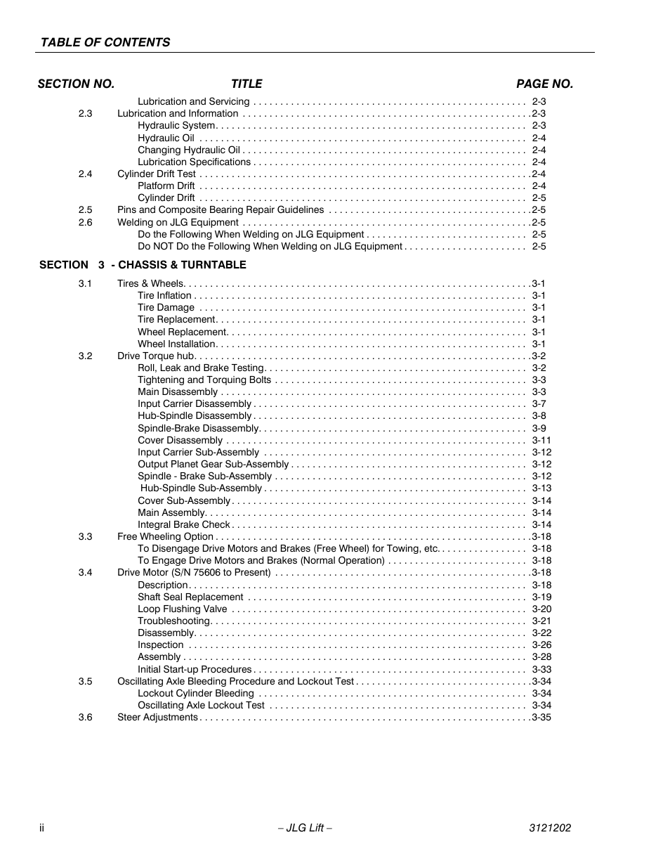 JLG 660SJ Service Manual User Manual | Page 6 / 334