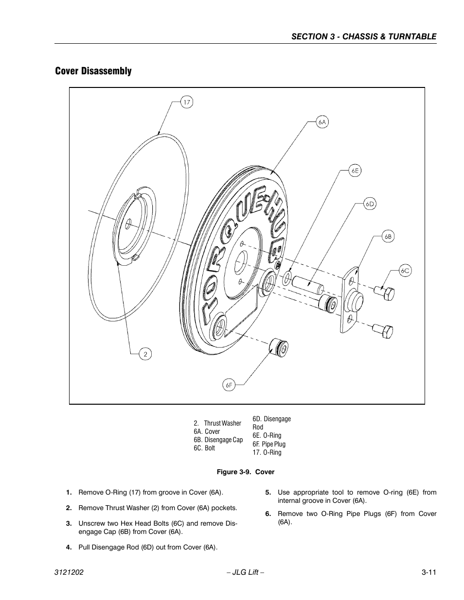 Cover disassembly, Cover disassembly -11, Cover -11 | JLG 660SJ Service Manual User Manual | Page 61 / 334