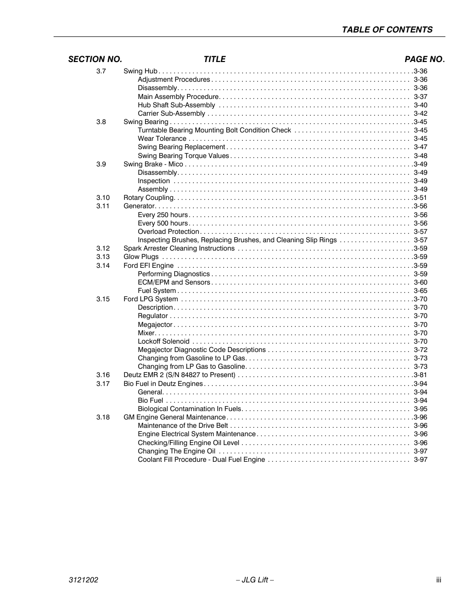 JLG 660SJ Service Manual User Manual | Page 7 / 334