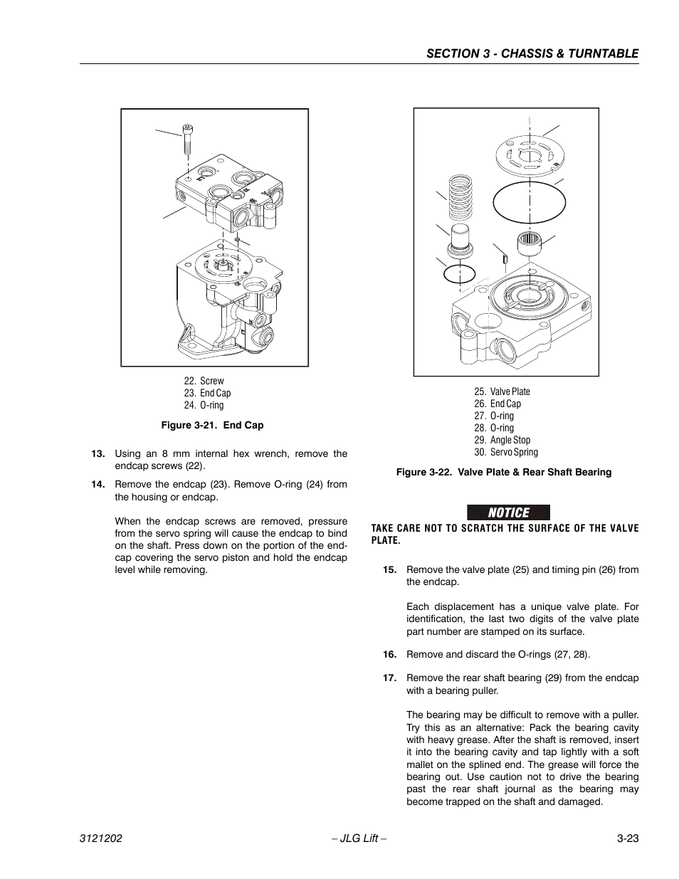 End cap -23, Valve plate & rear shaft bearing -23 | JLG 660SJ Service Manual User Manual | Page 73 / 334