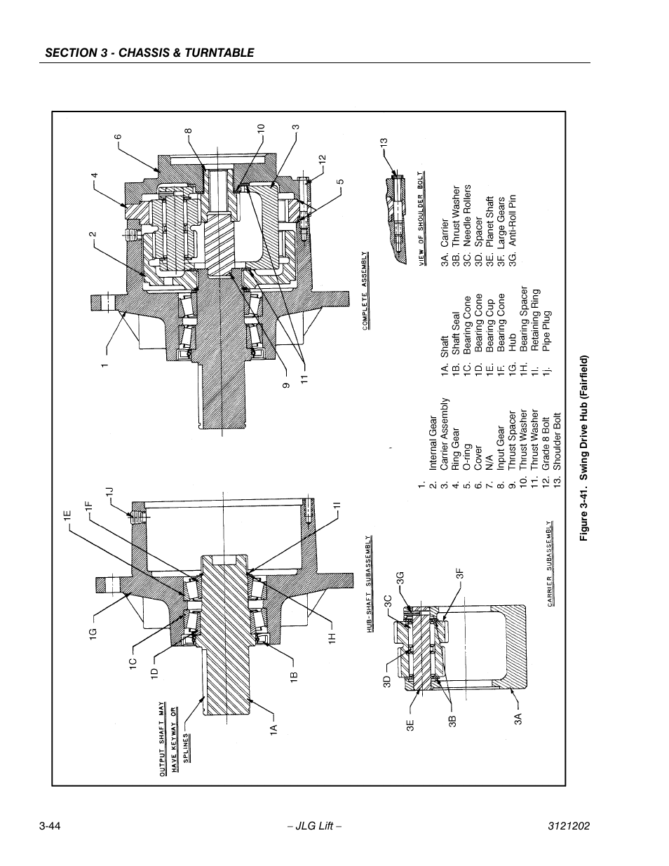 Swing drive hub (fairfield) -44 | JLG 660SJ Service Manual User Manual | Page 94 / 334