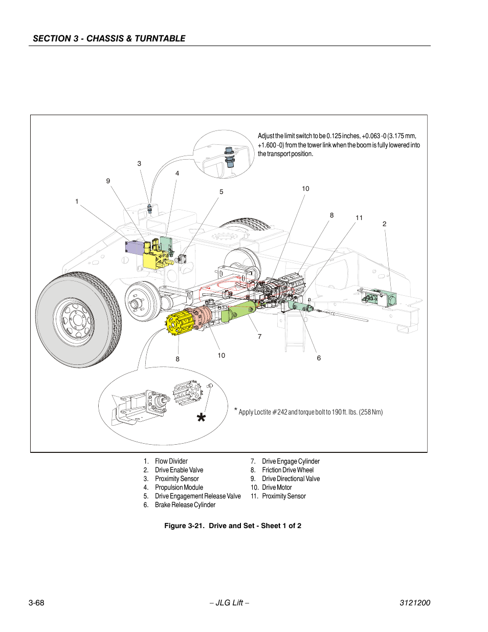 Drive and set - sheet 1 of 2 -68 | JLG T500J Service Manual User Manual | Page 104 / 234