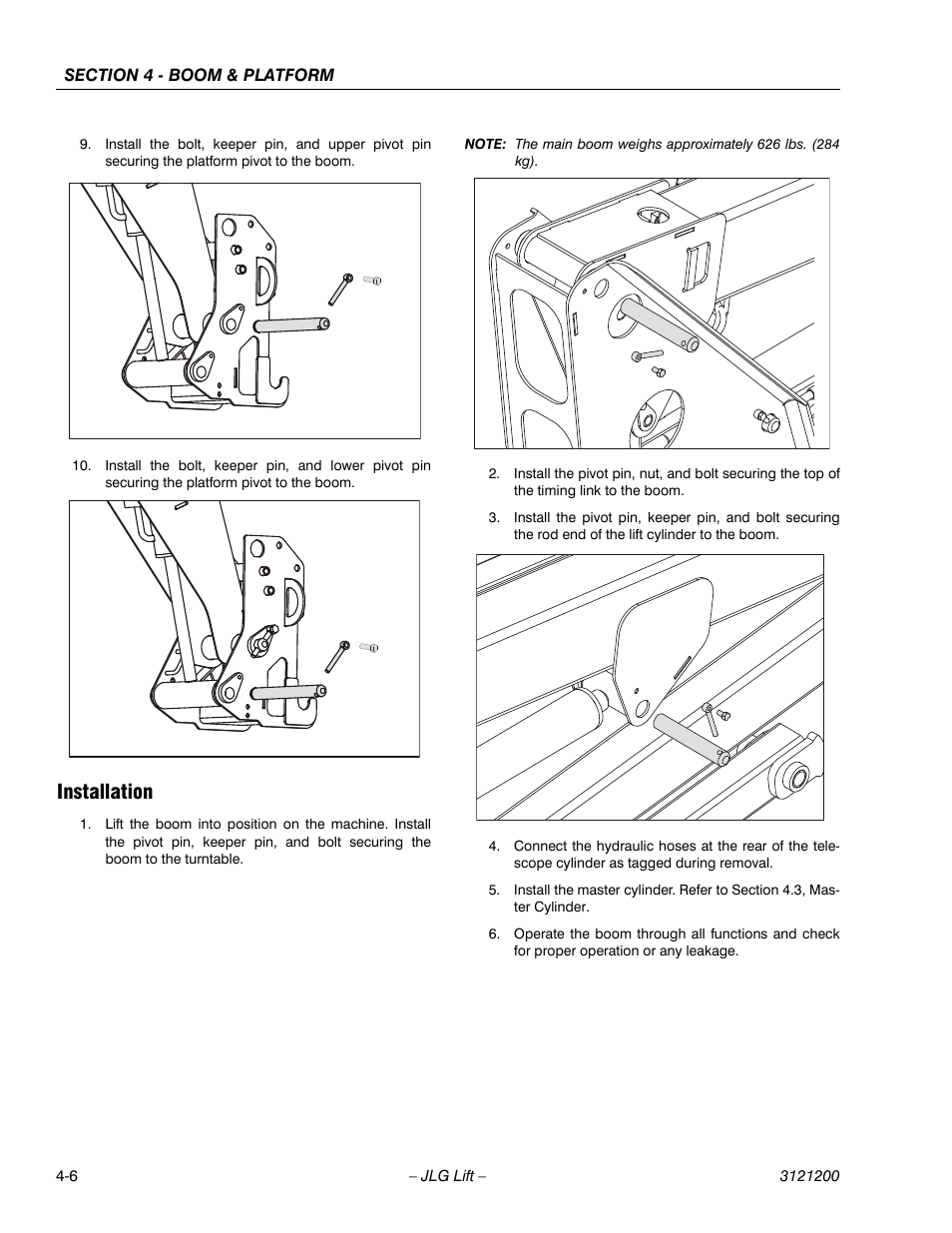 Installation, Installation -6 | JLG T500J Service Manual User Manual | Page 138 / 234