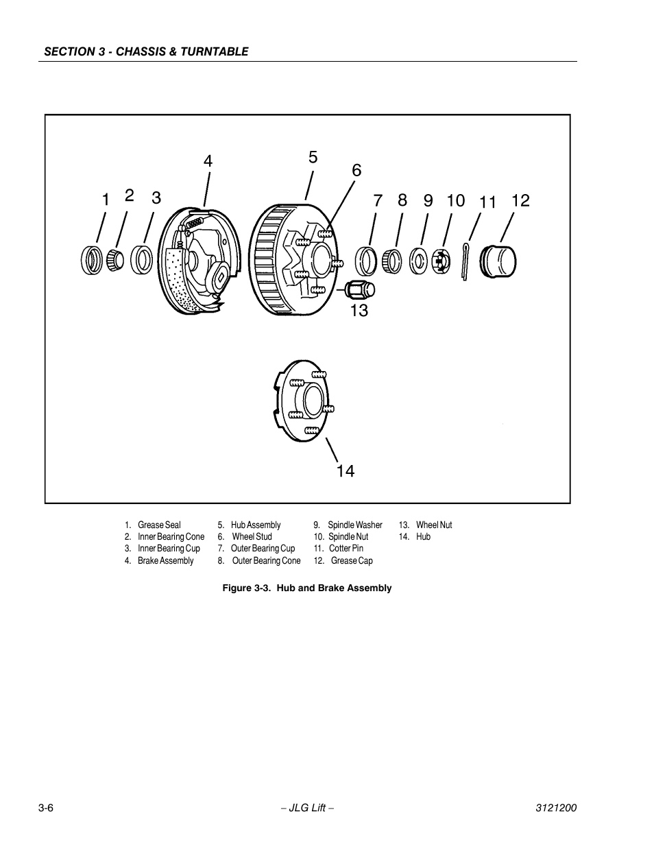 Hub and brake assembly -6 | JLG T500J Service Manual User Manual | Page 42 / 234