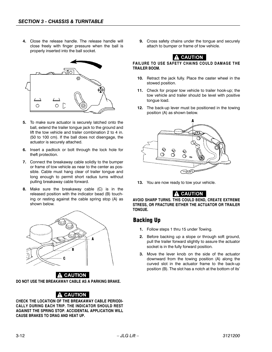 Backing up, Backing up -12 | JLG T500J Service Manual User Manual | Page 48 / 234