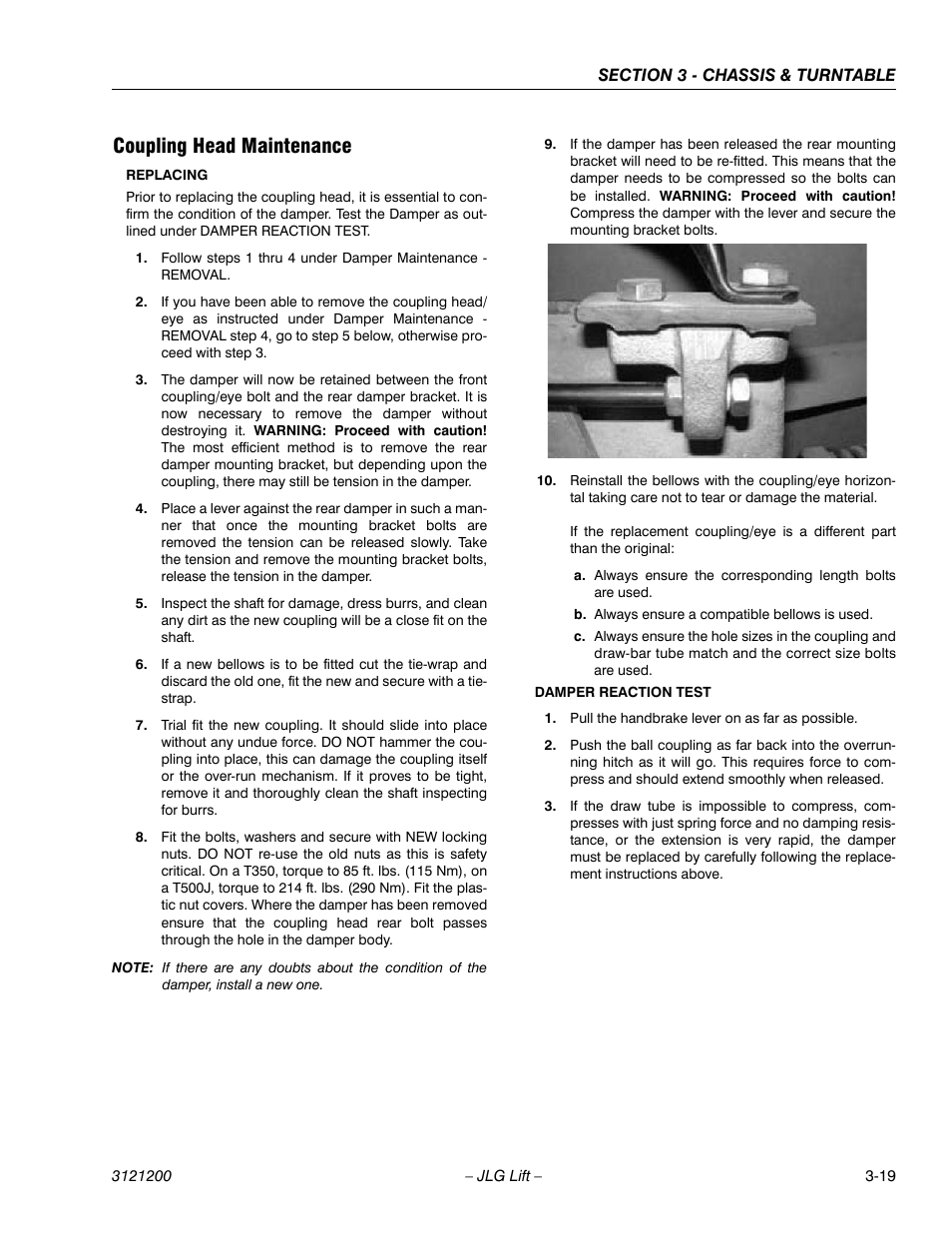 Coupling head maintenance, Coupling head maintenance -19 | JLG T500J Service Manual User Manual | Page 55 / 234
