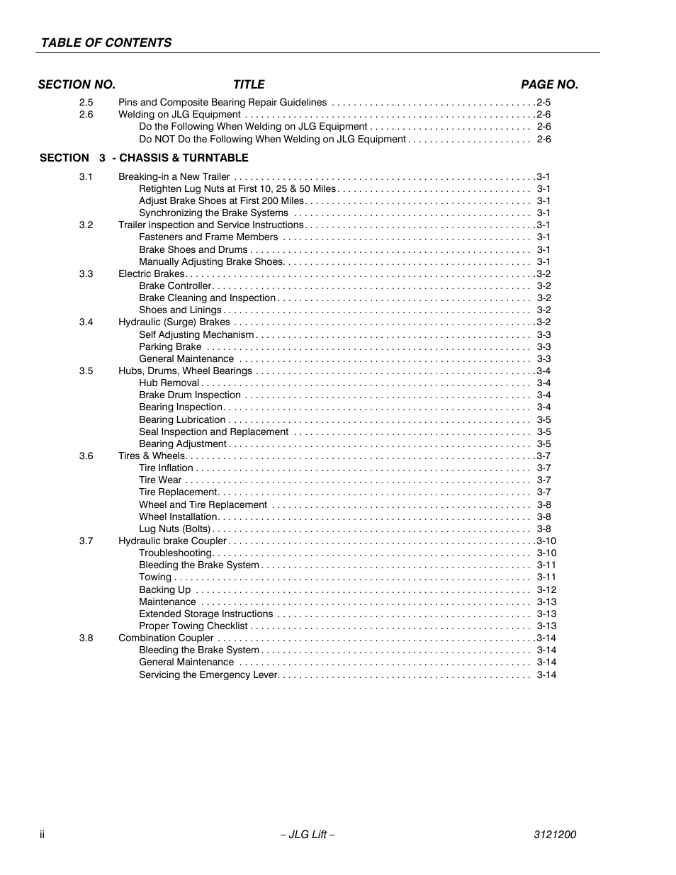 JLG T500J Service Manual User Manual | Page 6 / 234