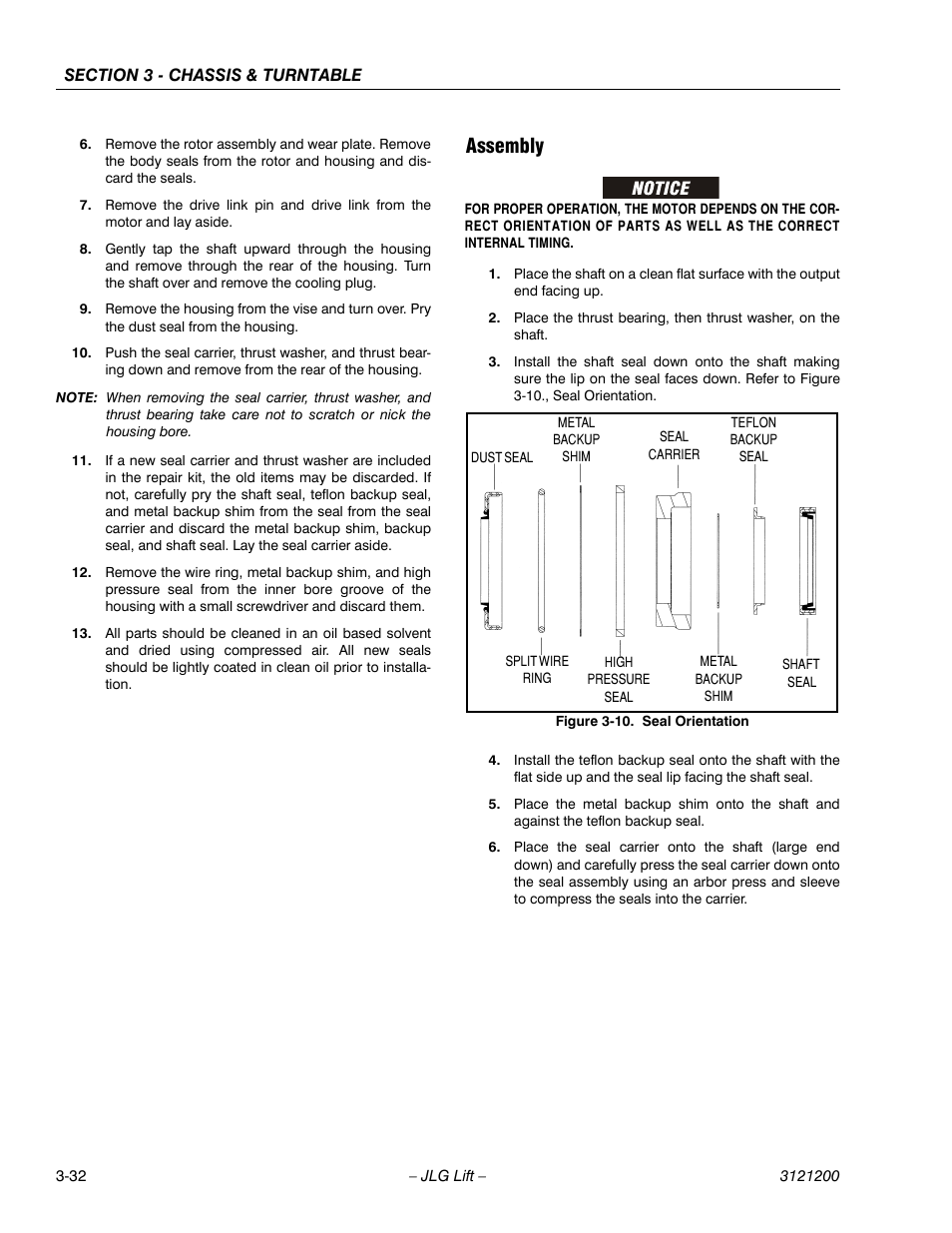 Assembly, Assembly -32, Seal orientation -32 | JLG T500J Service Manual User Manual | Page 68 / 234