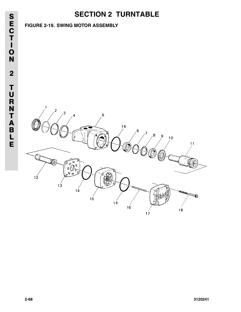 Figure 2-19. swing motor assembly | JLG 40H Parts Manual User Manual | Page 132 / 476