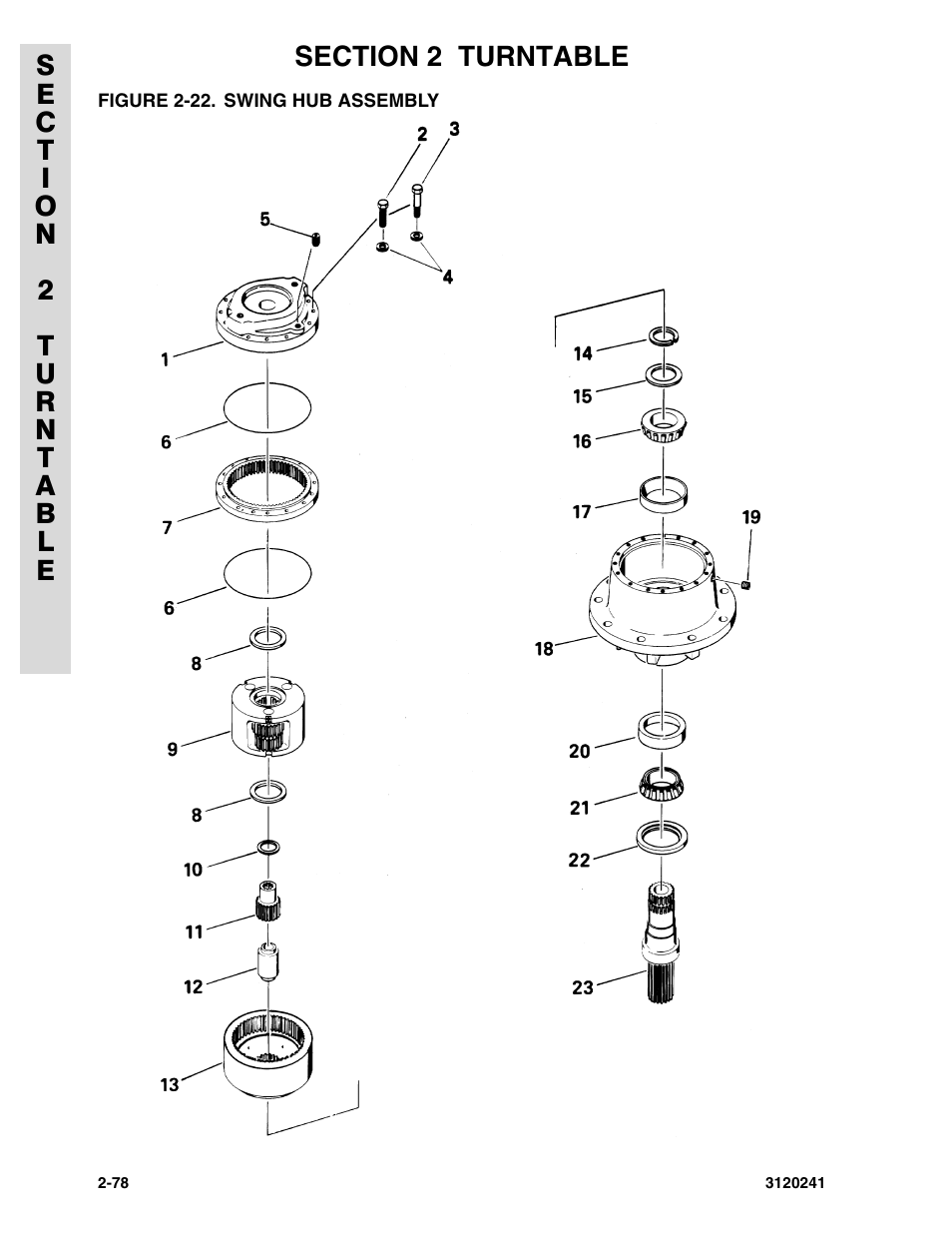 Figure 2-22. swing hub assembly | JLG 40H Parts Manual User Manual | Page 142 / 476