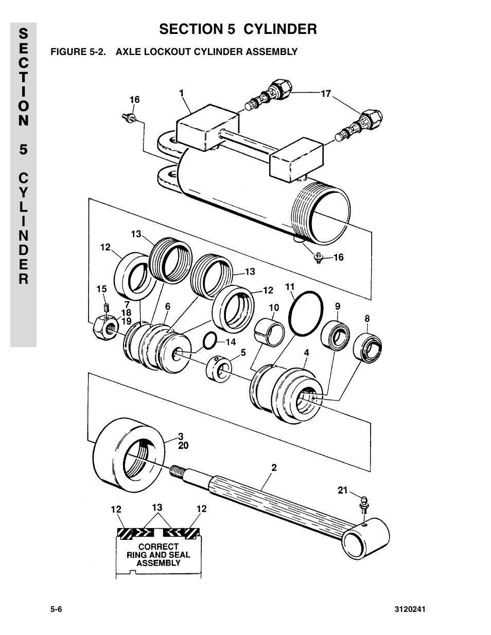 Figure 5-2. axle lockout cylinder assembly | JLG 40H Parts Manual User Manual | Page 344 / 476