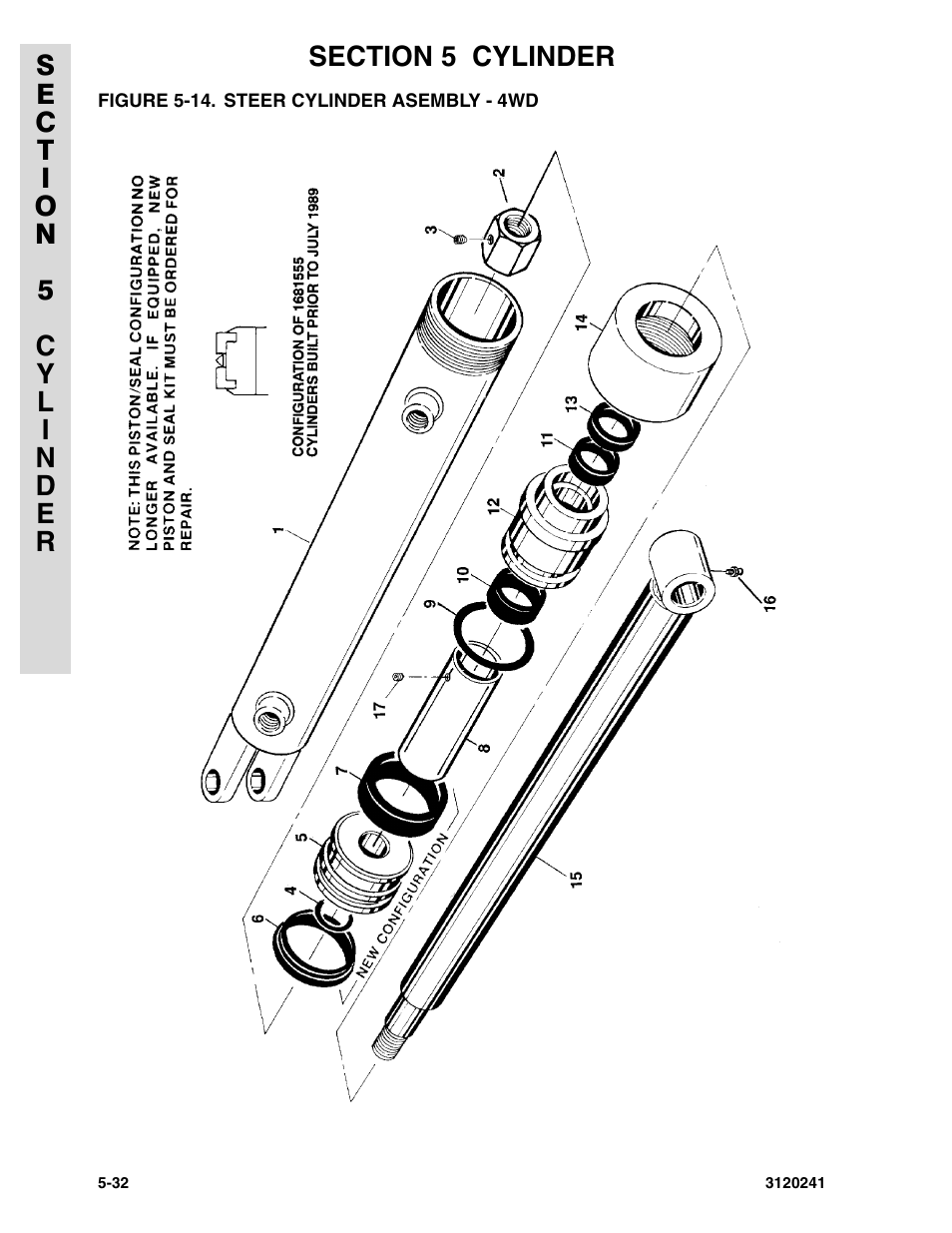 Figure 5-14. steer cylinder asembly - 4wd | JLG 40H Parts Manual User Manual | Page 370 / 476