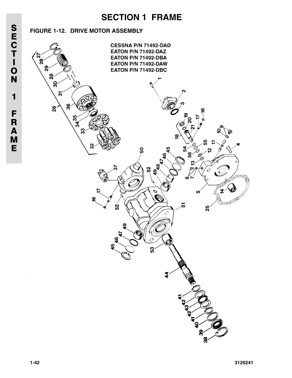 Figure 1-12. drive motor assembly | JLG 40H Parts Manual User Manual | Page 50 / 476