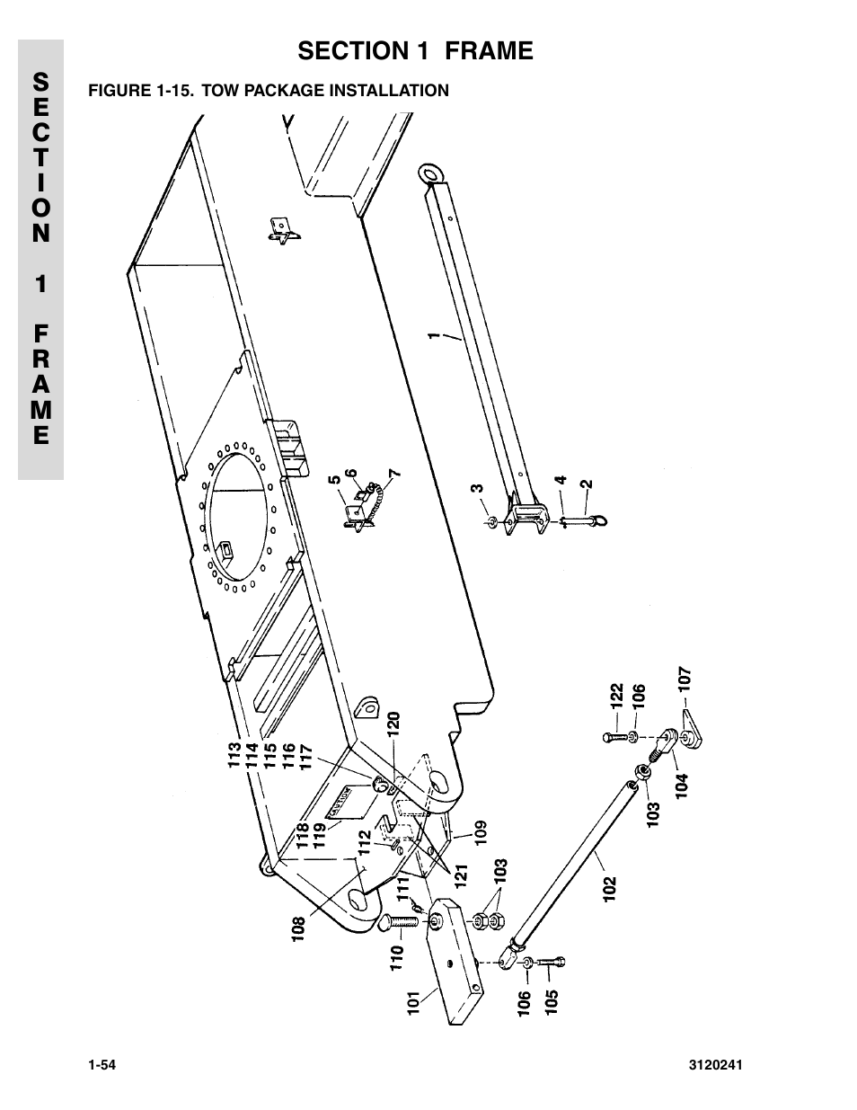 Figure 1-15. tow package installation | JLG 40H Parts Manual User Manual | Page 62 / 476