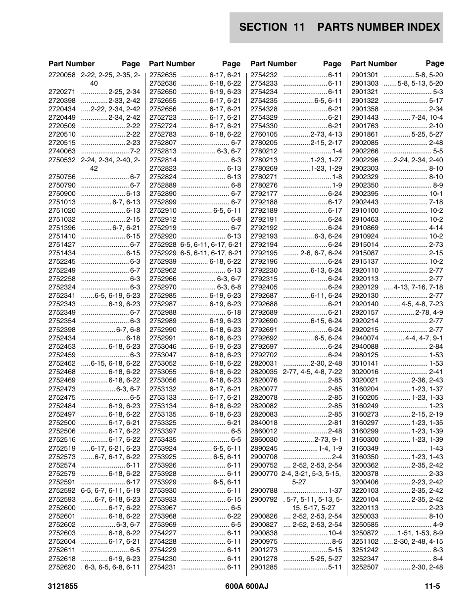 JLG 600A_AJ Parts Manual User Manual | Page 305 / 314