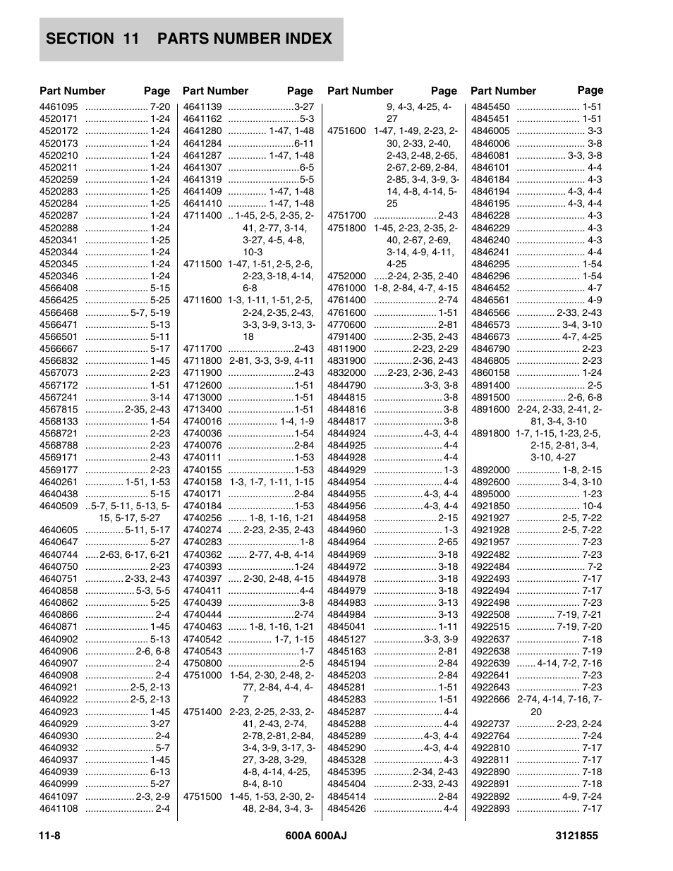 JLG 600A_AJ Parts Manual User Manual | Page 308 / 314