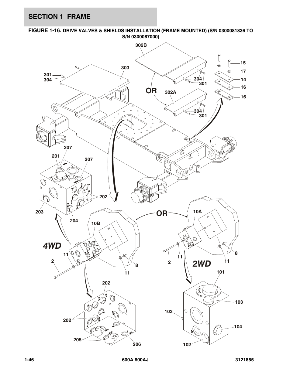 2wd 4wd | JLG 600A_AJ Parts Manual User Manual | Page 54 / 314