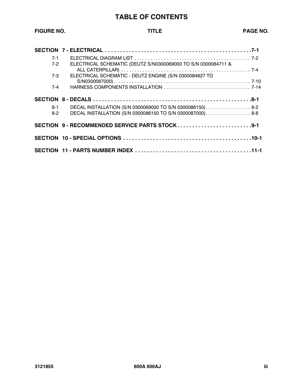 JLG 600A_AJ Parts Manual User Manual | Page 7 / 314