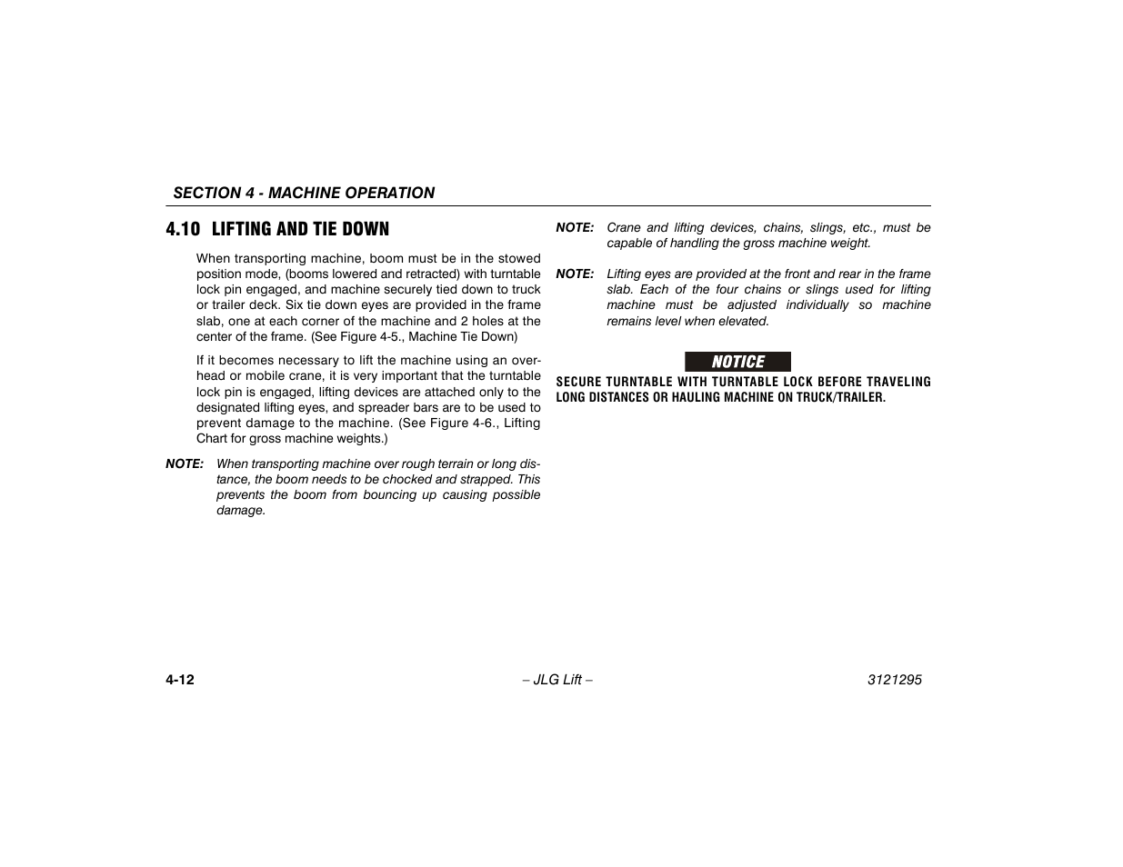 10 lifting and tie down, 10 lifting and tie down -12 | JLG 740AJ Operator Manual User Manual | Page 74 / 132