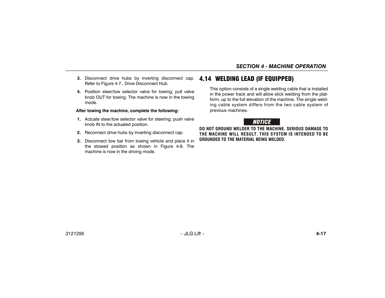 14 welding lead (if equipped), 14 welding lead (if equipped) -17 | JLG 740AJ Operator Manual User Manual | Page 79 / 132