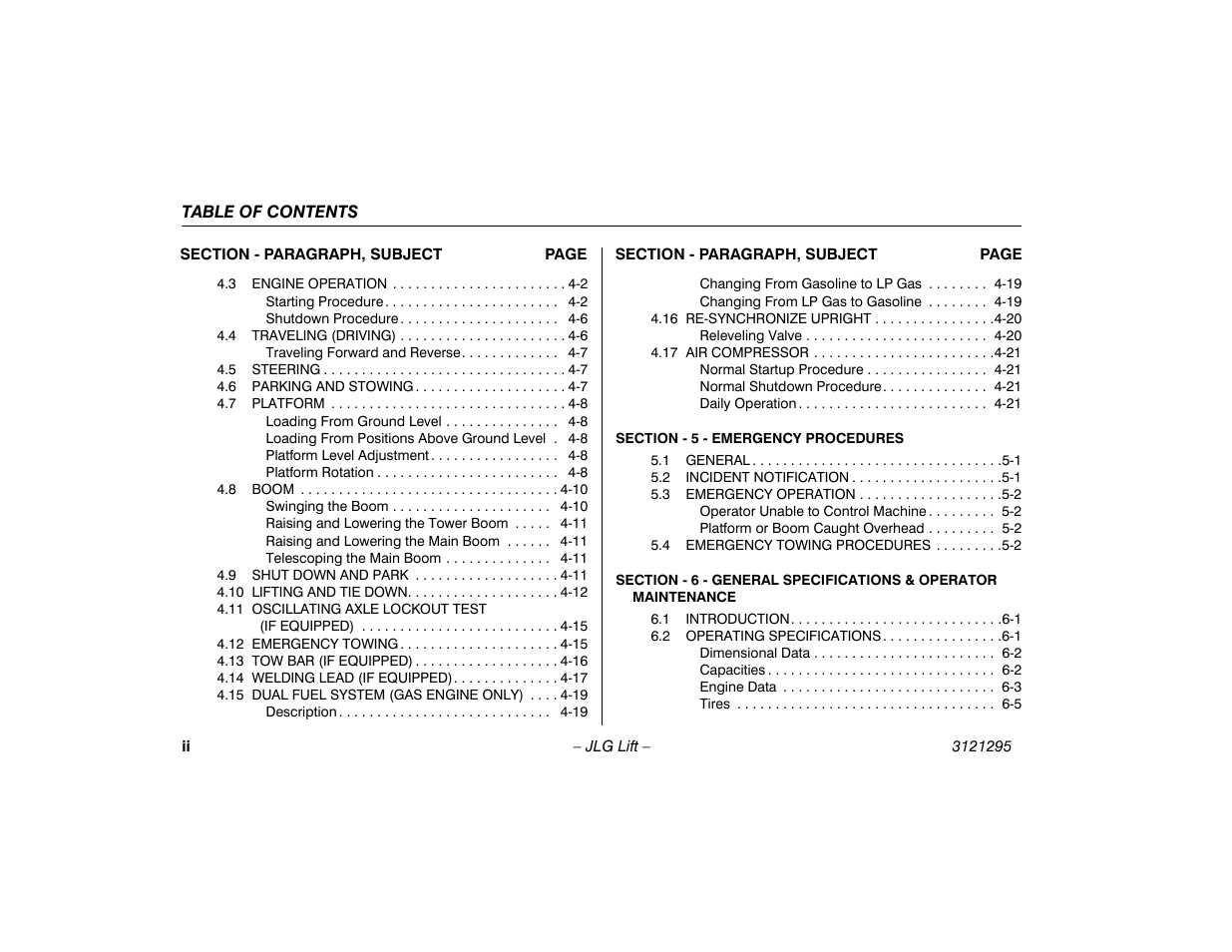 JLG 740AJ Operator Manual User Manual | Page 8 / 132