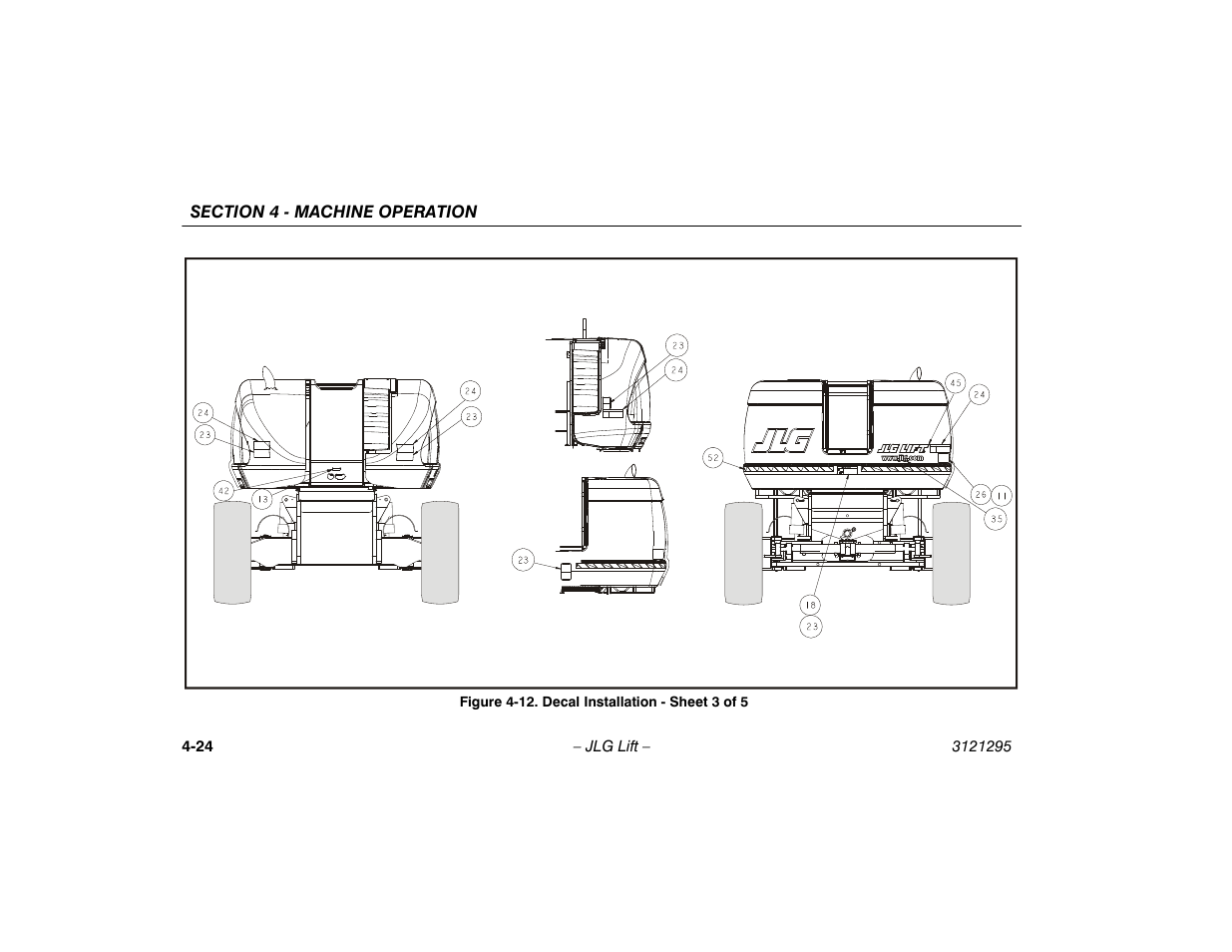 12. decal installation - sheet 3 of 5 -24 | JLG 740AJ Operator Manual User Manual | Page 86 / 132