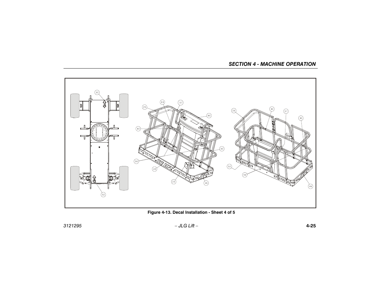 13. decal installation - sheet 4 of 5 -25 | JLG 740AJ Operator Manual User Manual | Page 87 / 132