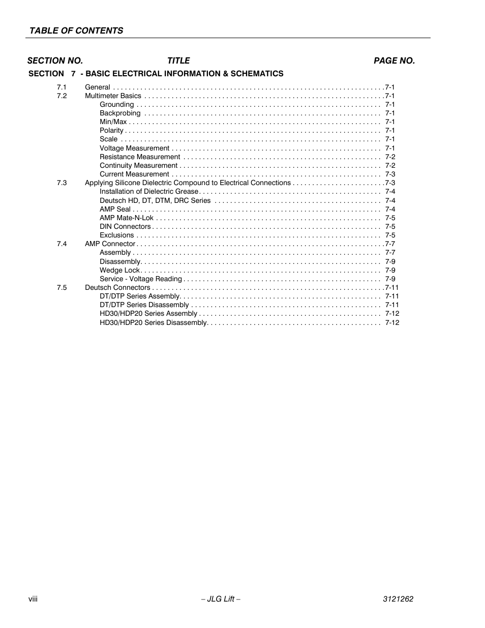 JLG 1500SJ Service Manual User Manual | Page 12 / 628