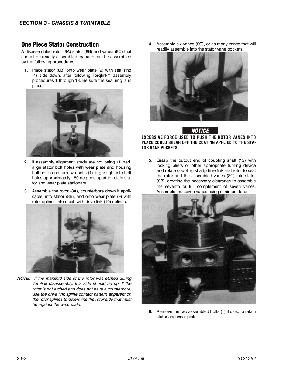 One piece stator construction, One piece stator construction -92 | JLG 1500SJ Service Manual User Manual | Page 140 / 628