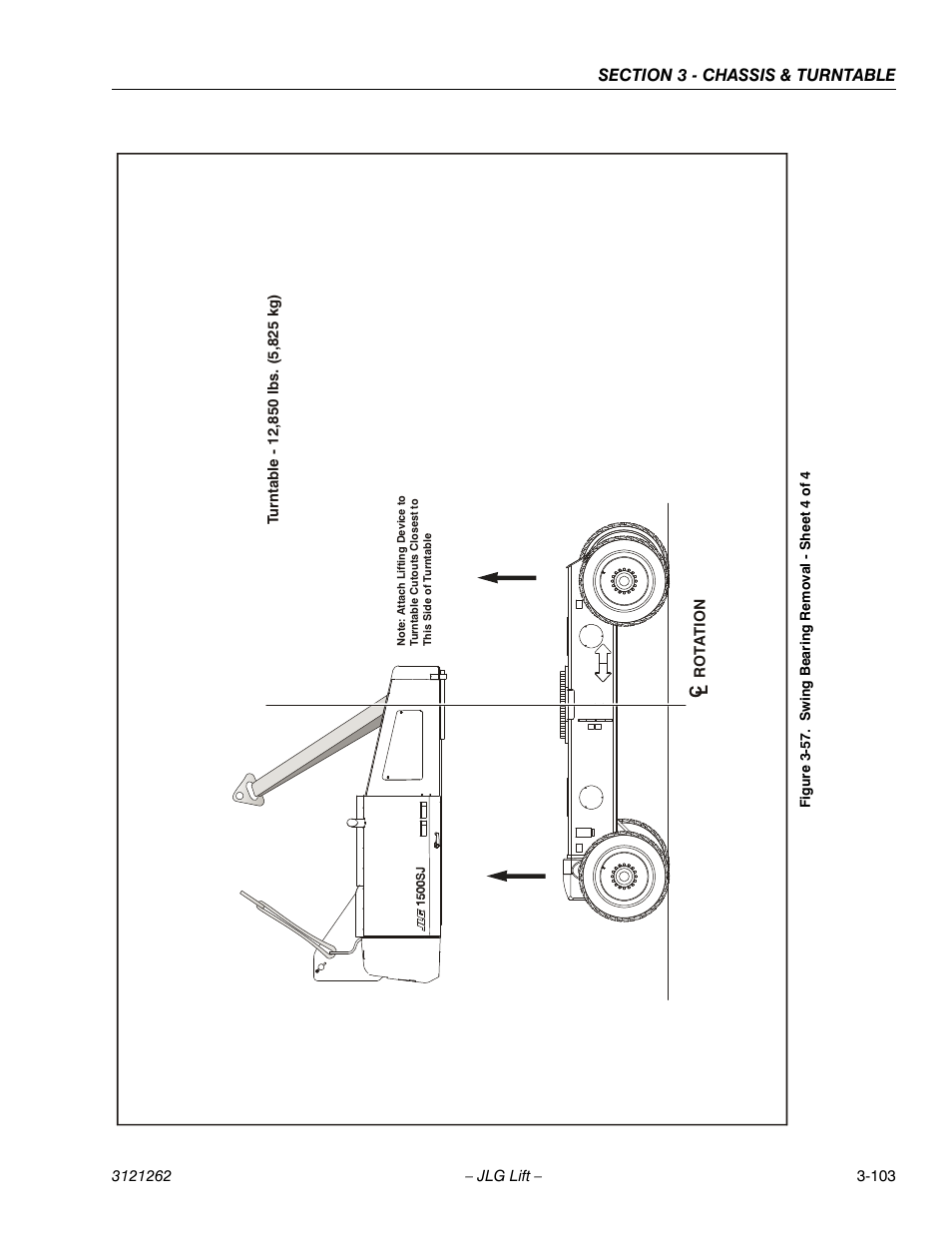 Swing bearing removal - sheet 4 of 4 -103 | JLG 1500SJ Service Manual User Manual | Page 151 / 628