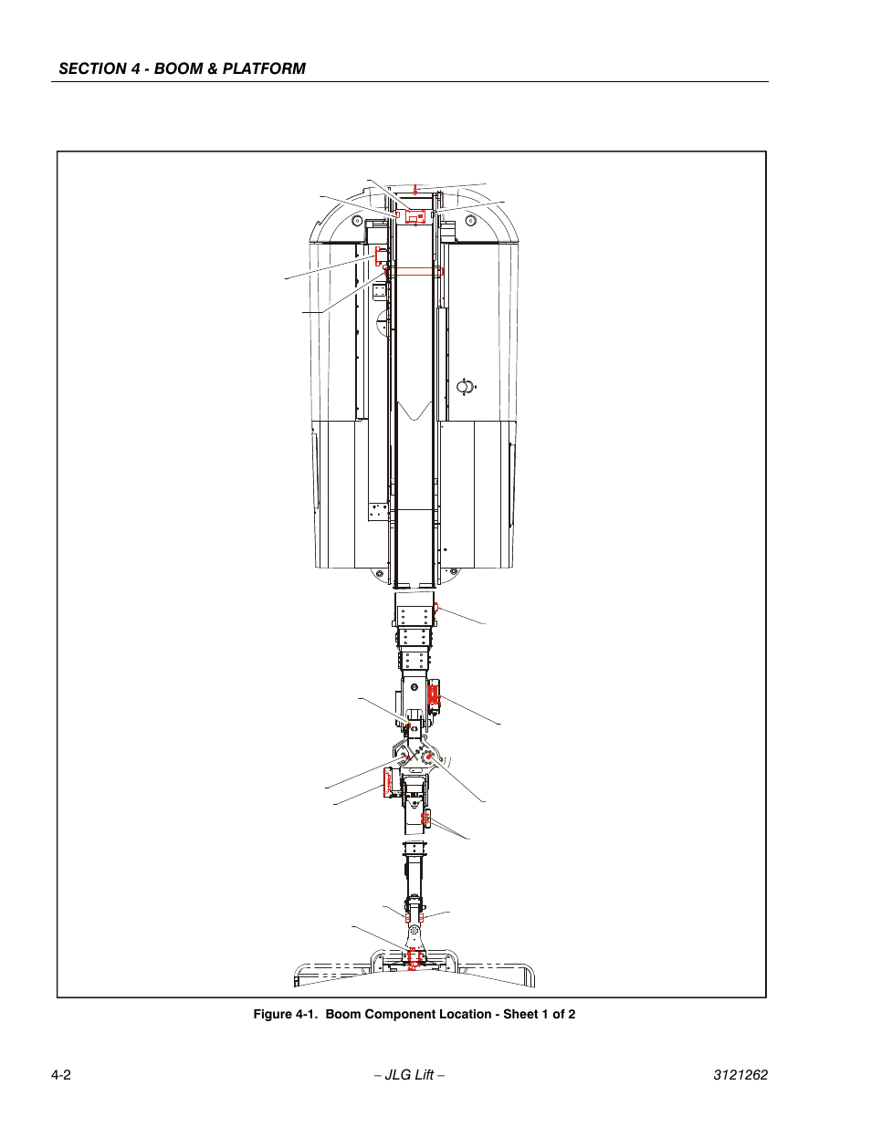 Boom component location - sheet 1 of 2 -2 | JLG 1500SJ Service Manual User Manual | Page 248 / 628