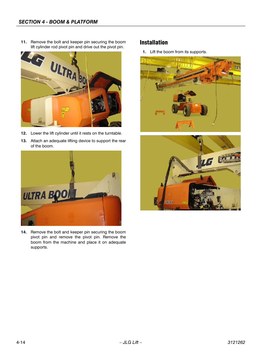 Installation, Installation -14 | JLG 1500SJ Service Manual User Manual | Page 260 / 628