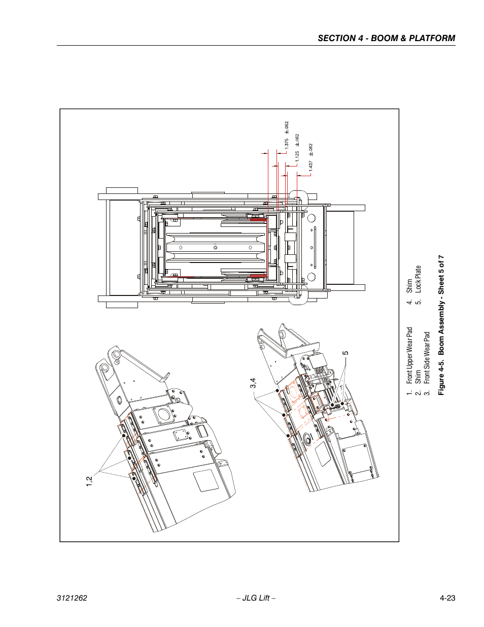 Boom assembly - sheet 5 of 7 -23 | JLG 1500SJ Service Manual User Manual | Page 269 / 628