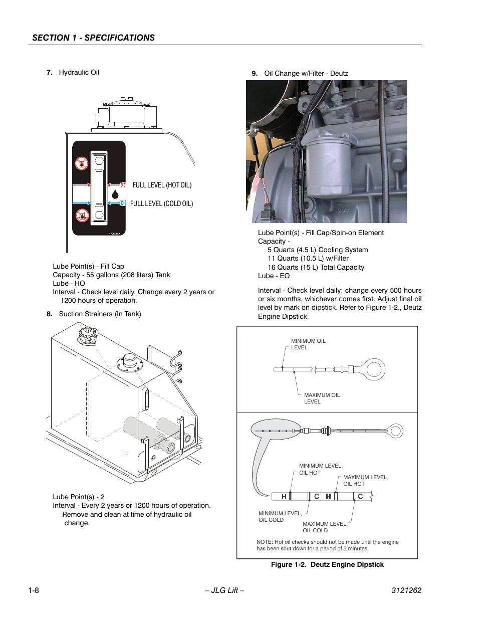 Deutz engine dipstick -8 | JLG 1500SJ Service Manual User Manual | Page 28 / 628