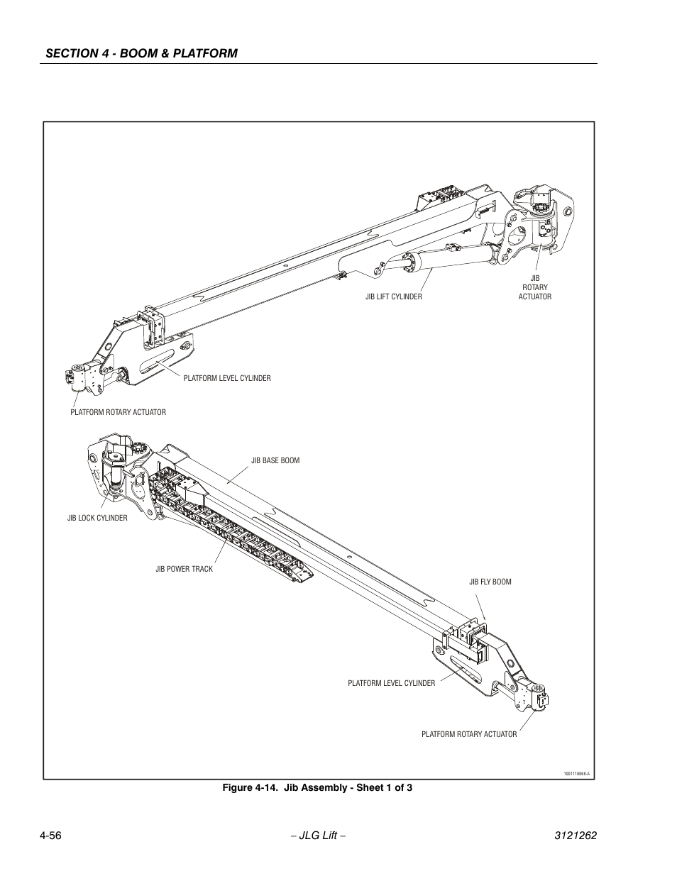 Jib assembly - sheet 1 of 3 -56 | JLG 1500SJ Service Manual User Manual | Page 302 / 628