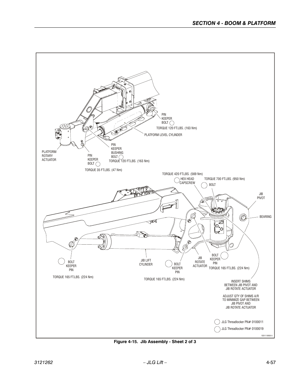 Jib assembly - sheet 2 of 3 -57 | JLG 1500SJ Service Manual User Manual | Page 303 / 628