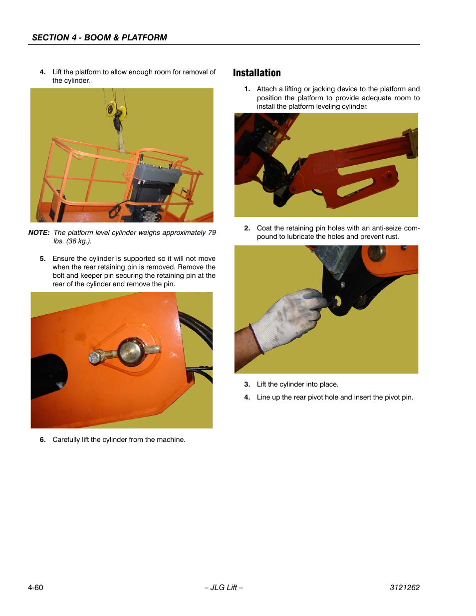 Installation, Installation -60 | JLG 1500SJ Service Manual User Manual | Page 306 / 628