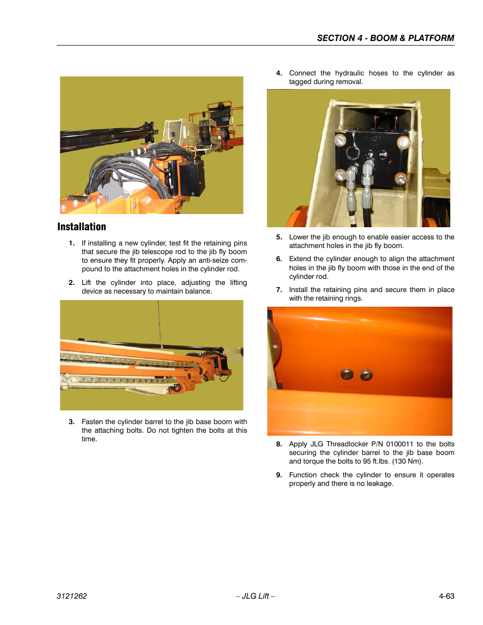 Installation, Installation -63 | JLG 1500SJ Service Manual User Manual | Page 309 / 628
