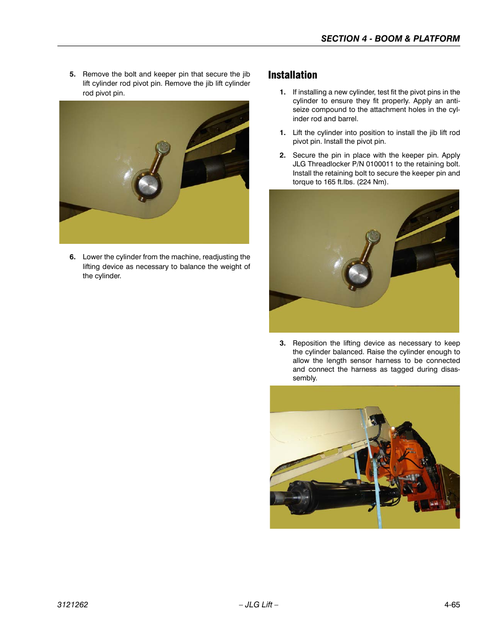 Installation, Installation -65 | JLG 1500SJ Service Manual User Manual | Page 311 / 628