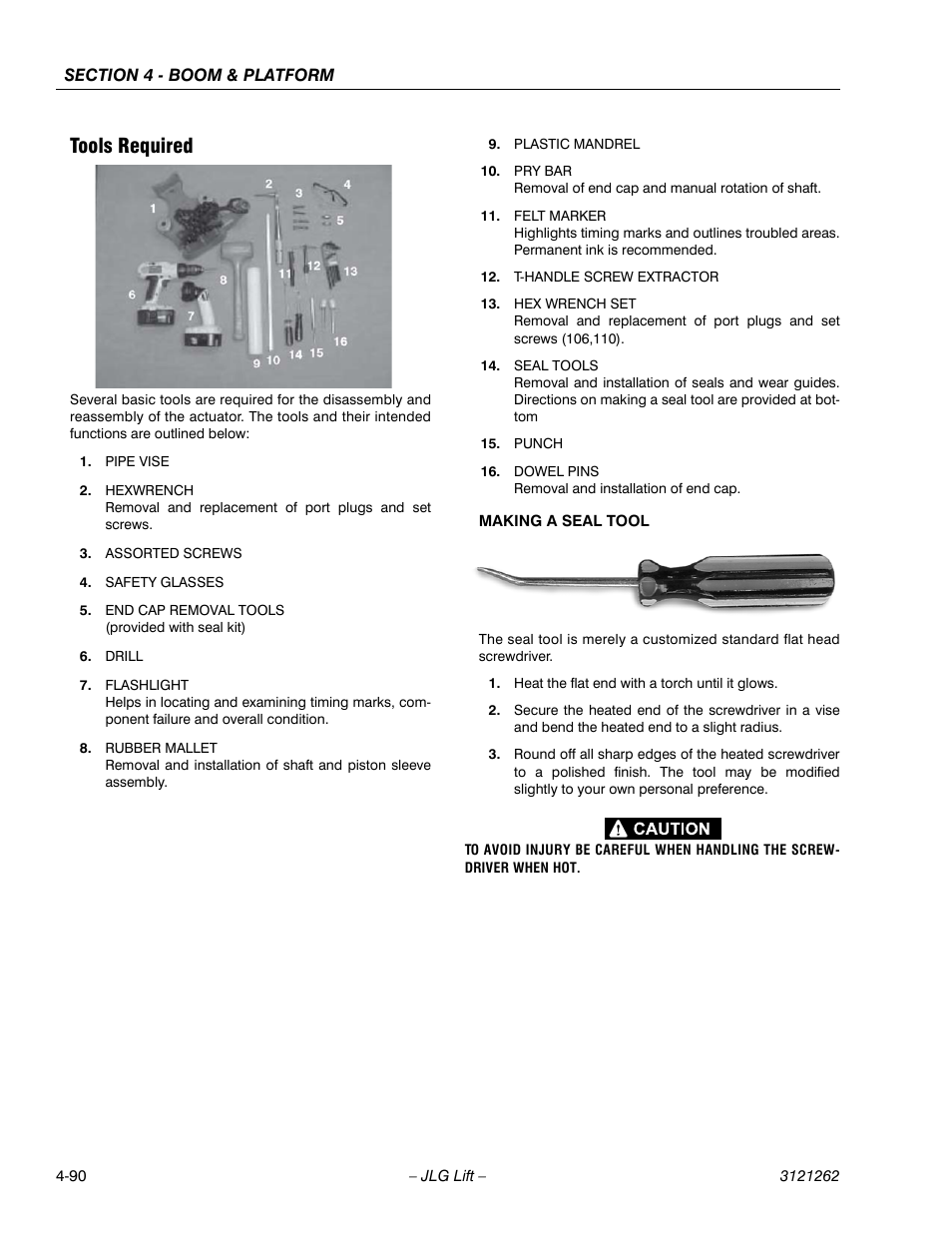 Tools required, Tools required -90 | JLG 1500SJ Service Manual User Manual | Page 336 / 628