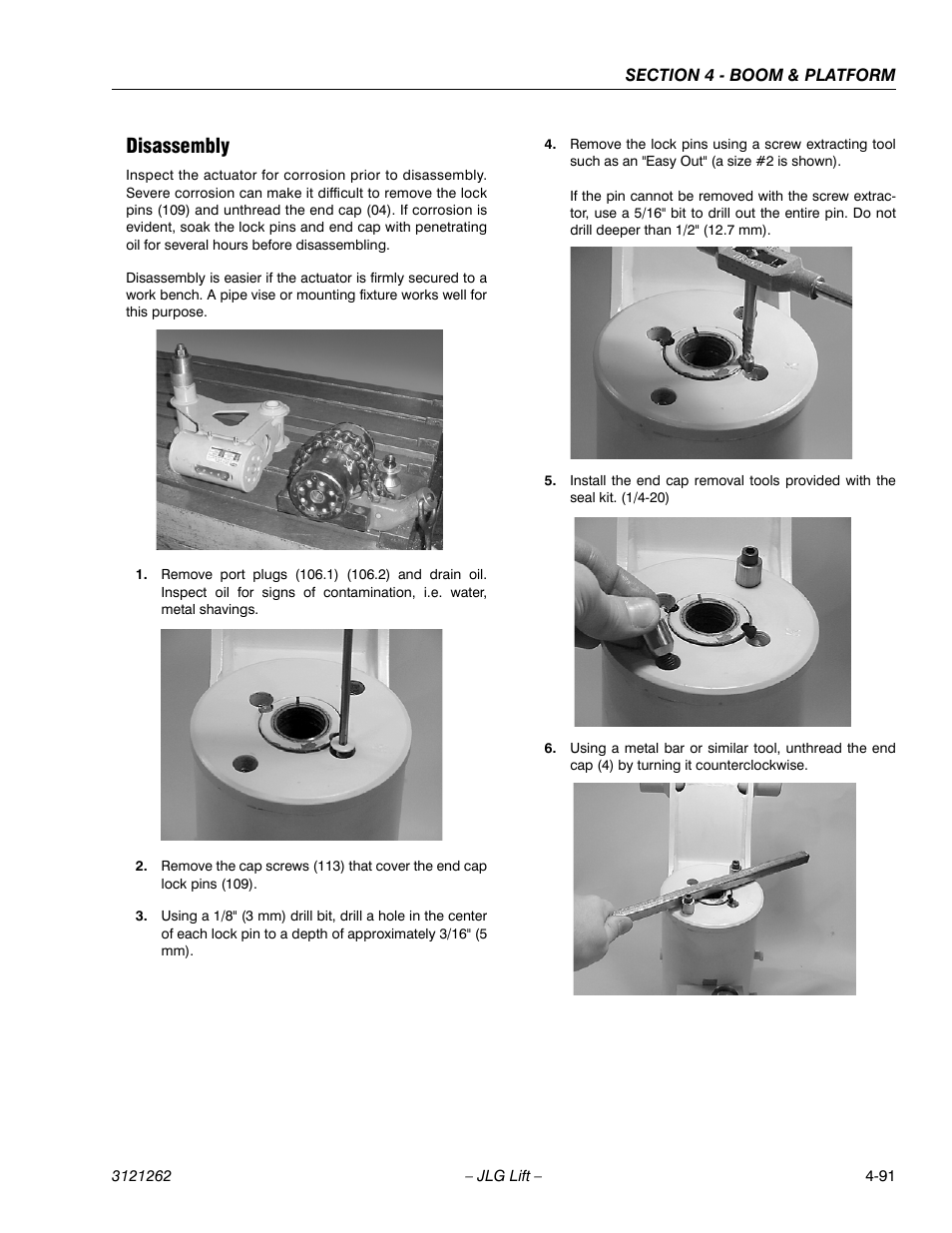 Disassembly, Disassembly -91 | JLG 1500SJ Service Manual User Manual | Page 337 / 628