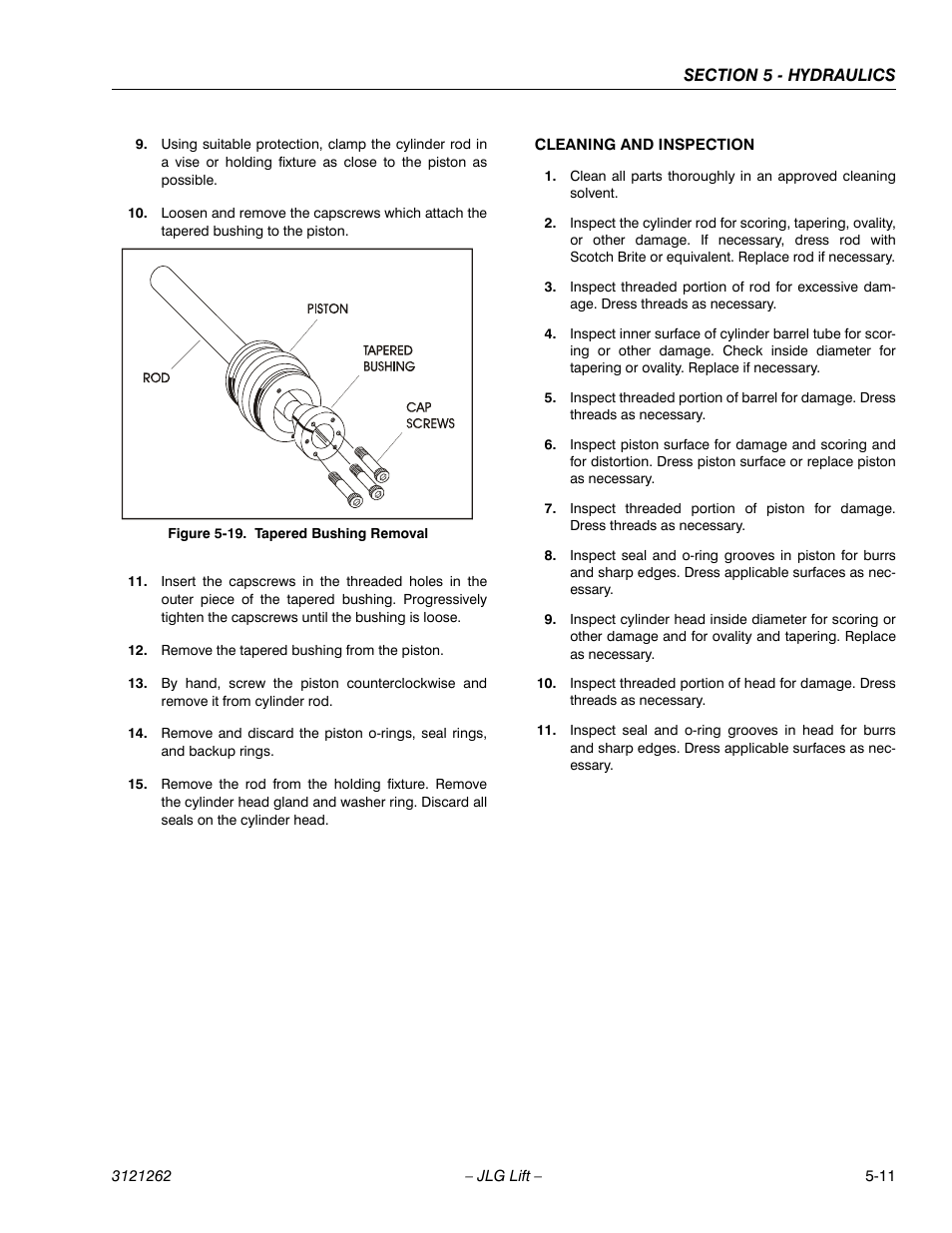 Tapered bushing removal -11 | JLG 1500SJ Service Manual User Manual | Page 363 / 628