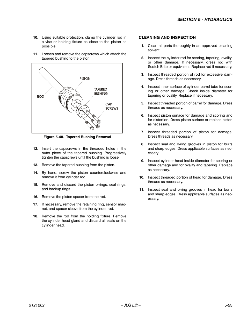 Tapered bushing removal -23 | JLG 1500SJ Service Manual User Manual | Page 375 / 628
