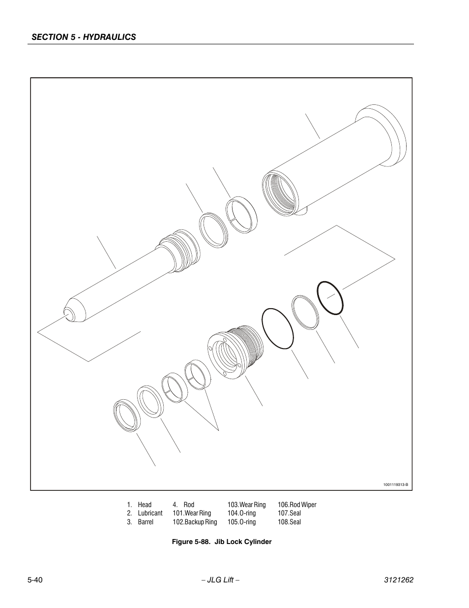 Jib lock cylinder -40 | JLG 1500SJ Service Manual User Manual | Page 392 / 628