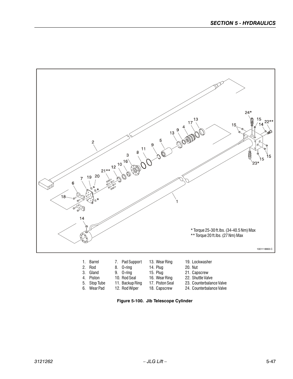 100. jib telescope cylinder -47 | JLG 1500SJ Service Manual User Manual | Page 399 / 628