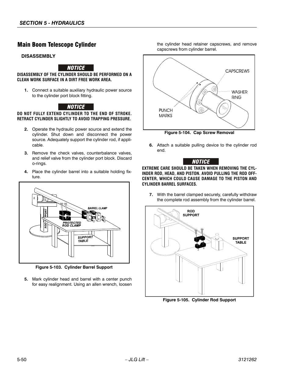 Main boom telescope cylinder, Main boom telescope cylinder -50 | JLG 1500SJ Service Manual User Manual | Page 402 / 628