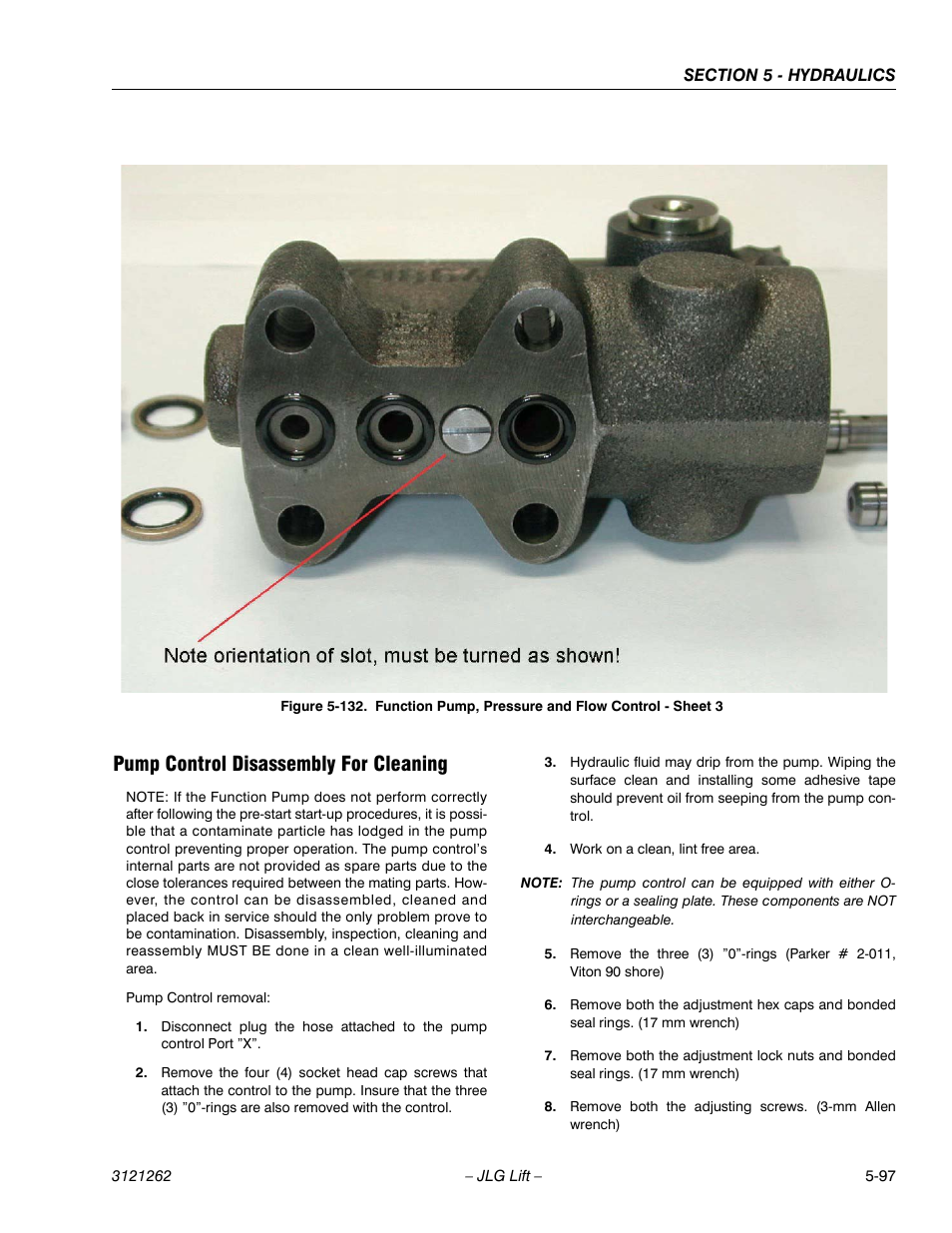 Pump control disassembly for cleaning, Pump control disassembly for cleaning -97 | JLG 1500SJ Service Manual User Manual | Page 449 / 628