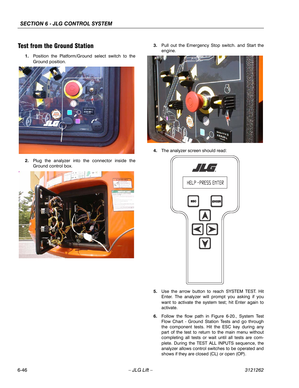 Test from the ground station, Test from the ground station -46 | JLG 1500SJ Service Manual User Manual | Page 498 / 628